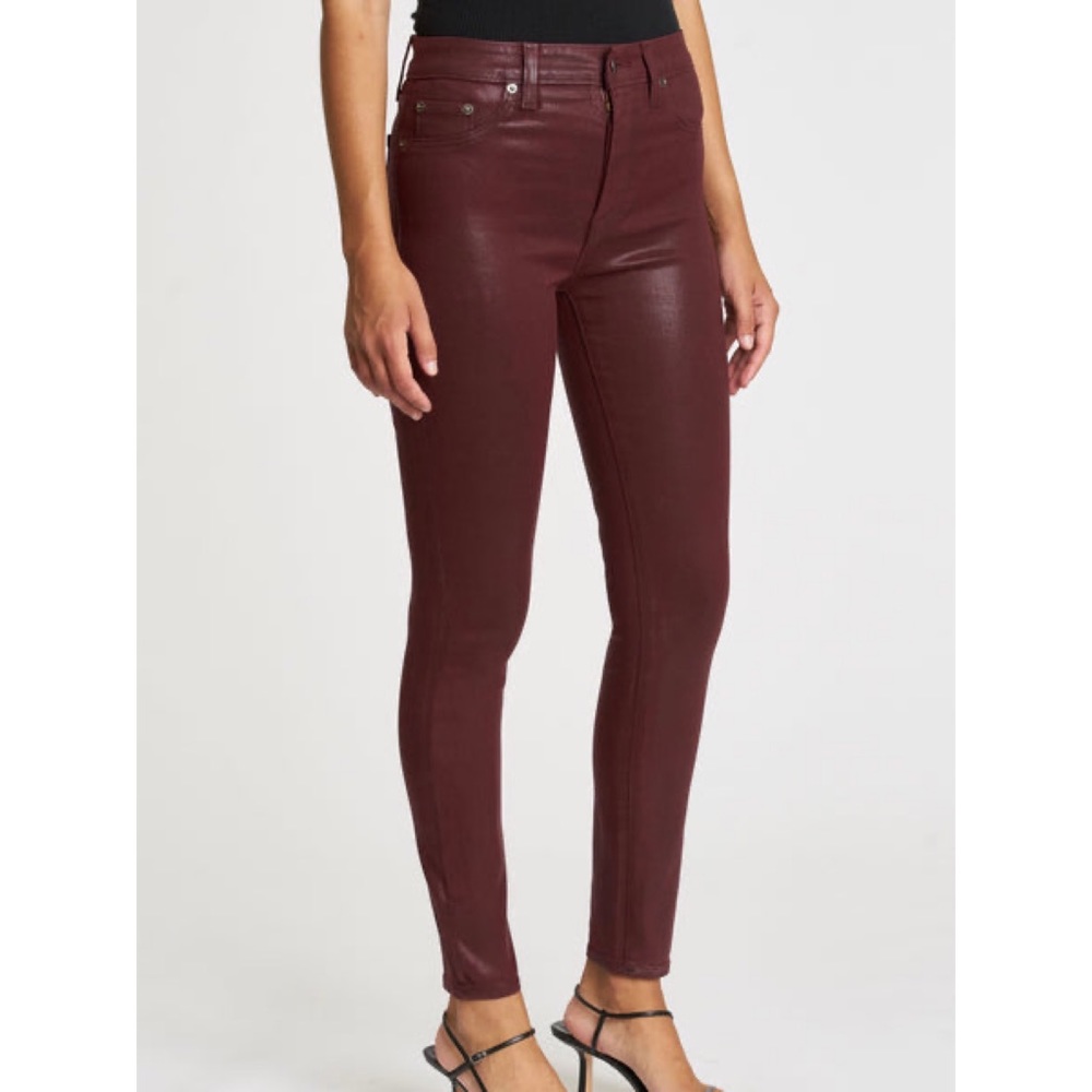 PISTOLA NWT‎ Aline High Rise Skinny in Coated Sangria Size 26